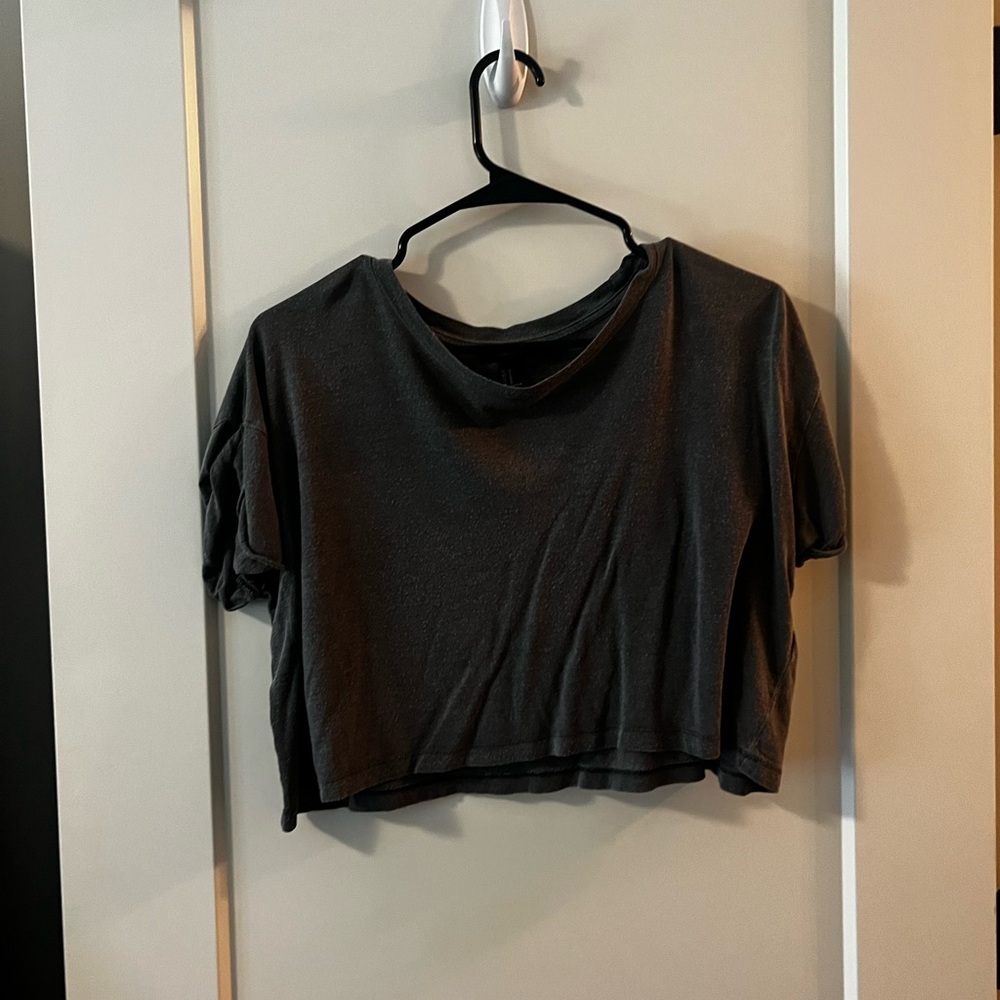 Casual Black Crop Top